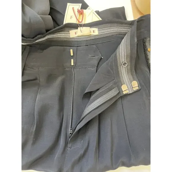 NWT Figue Hadley Embellished Beaded Pleated Drapey Straight Leg Trousers Size 2 - Picture 9 of 15